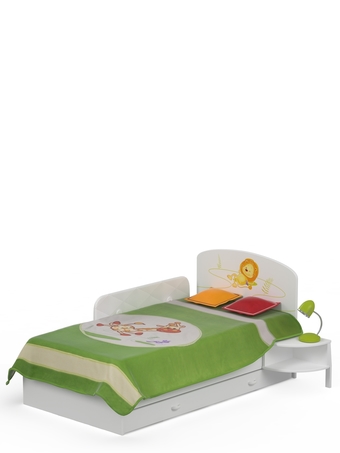 Ágy 90x200 Happy Animals White