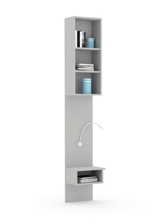 Könyvespolc N-240 White Grey