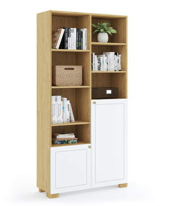 Könyvespolc 100 magas Frame Oak White