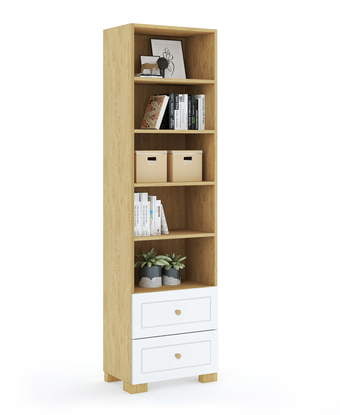 Könyvespolc 55 magas Frame Oak White