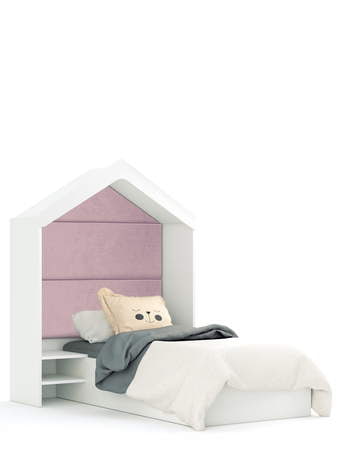 Házikó ágy White&Pink