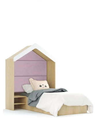 Házikó ágy Oak Lindberg&Pink