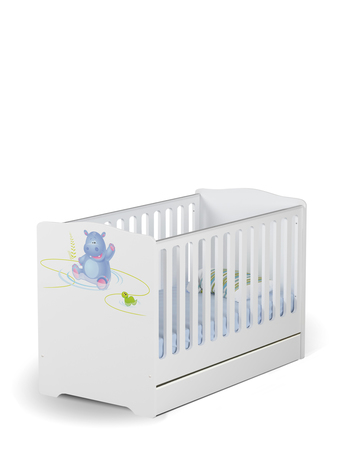 Kiságy Baby 70x140 Happy Animals White